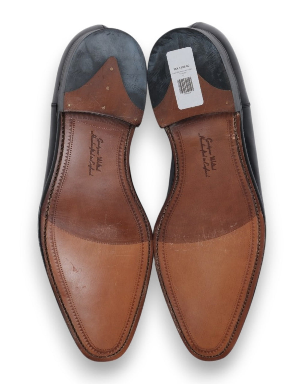 Black Leather Split-Toe Derby