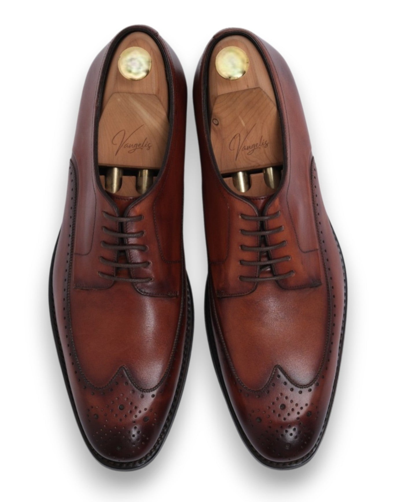 Mahogany Leather Long Wing Derbys