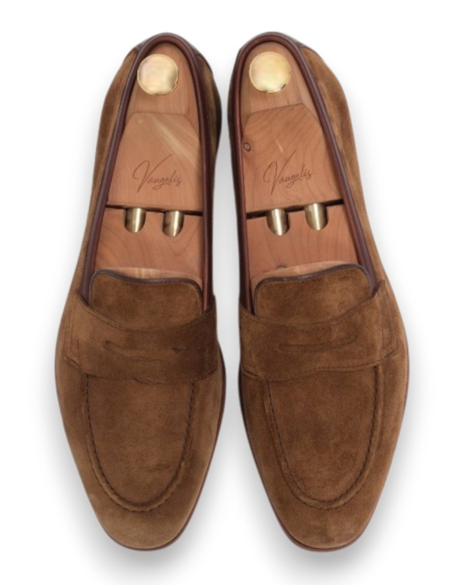 Light Brown Suede Unlined Penny Loafer