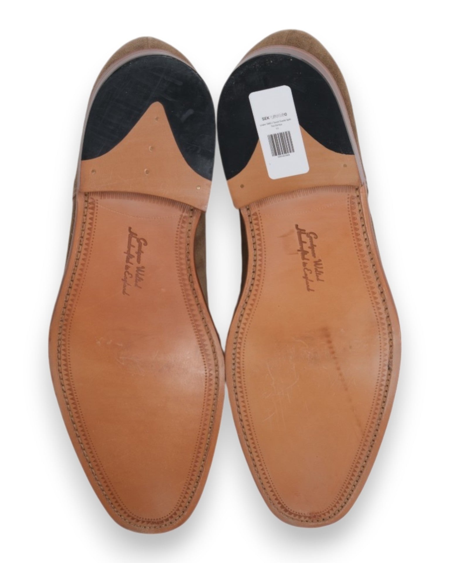 Taupe Suede Split-Toe Derbys