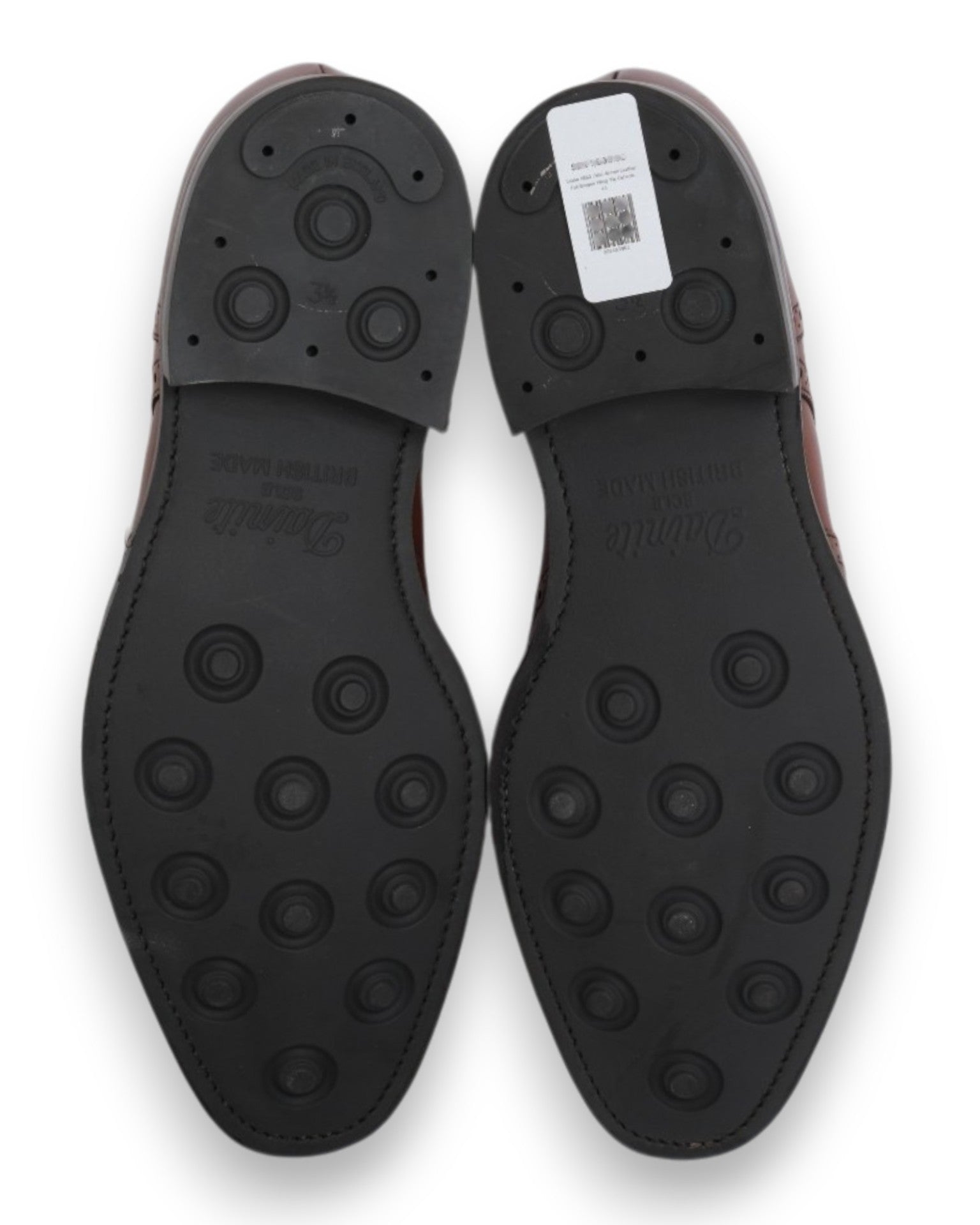 Mid-Brown Leather Full Brogue Wing-Tip Derby