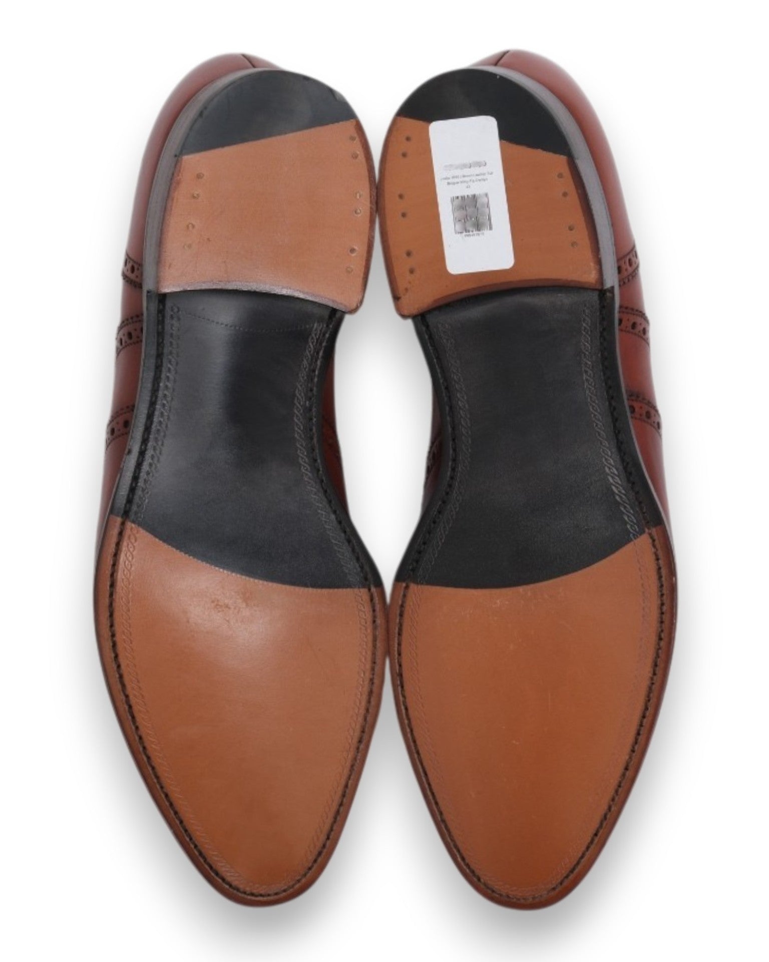 Burnished Brown Full Brogue Wing-Tip Oxfords