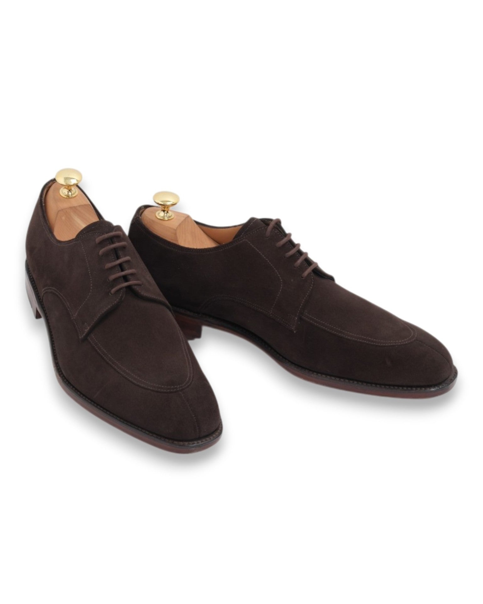 Brown Suede Split-Toe Derby
