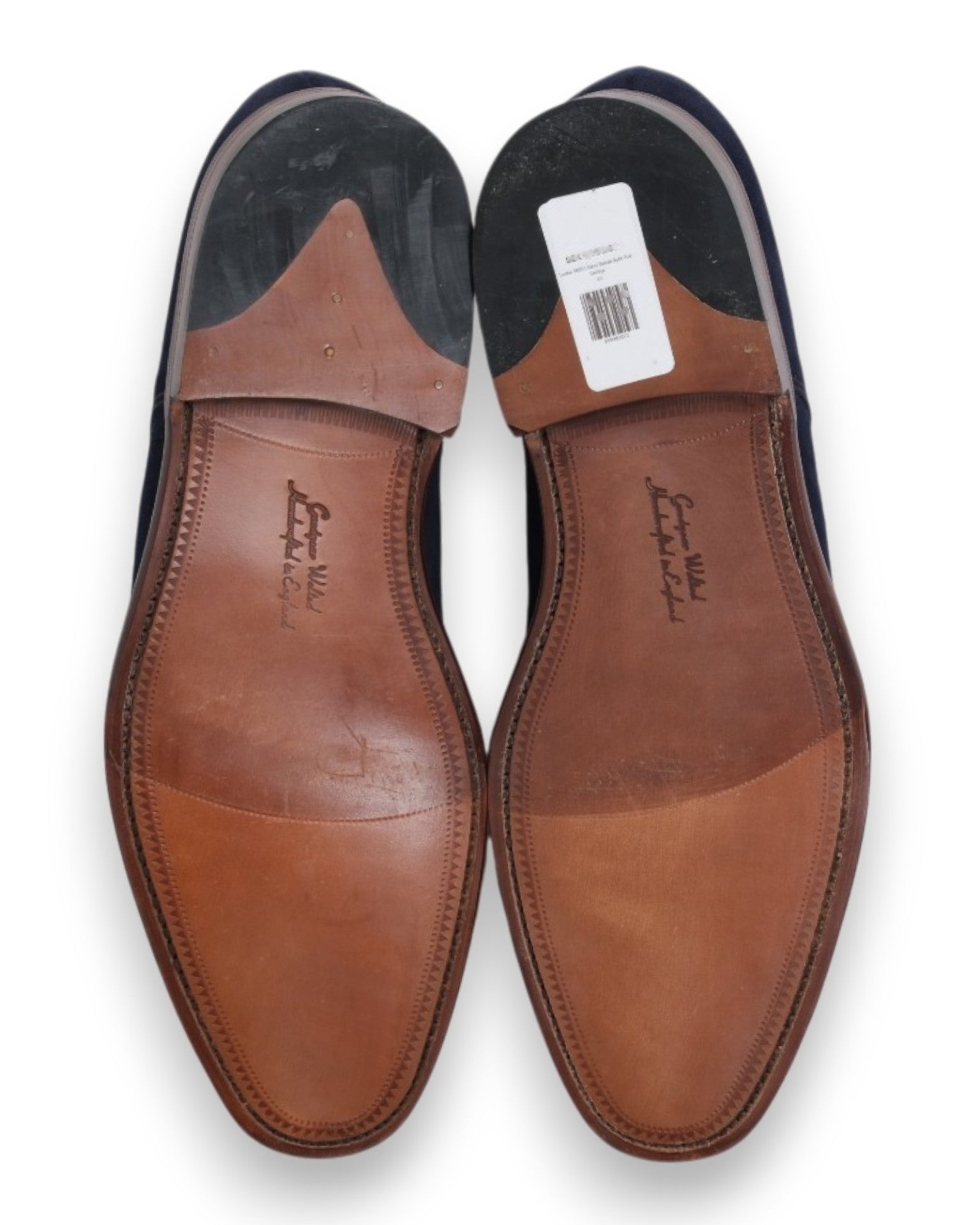 Navy Suede Split-Toe Derby