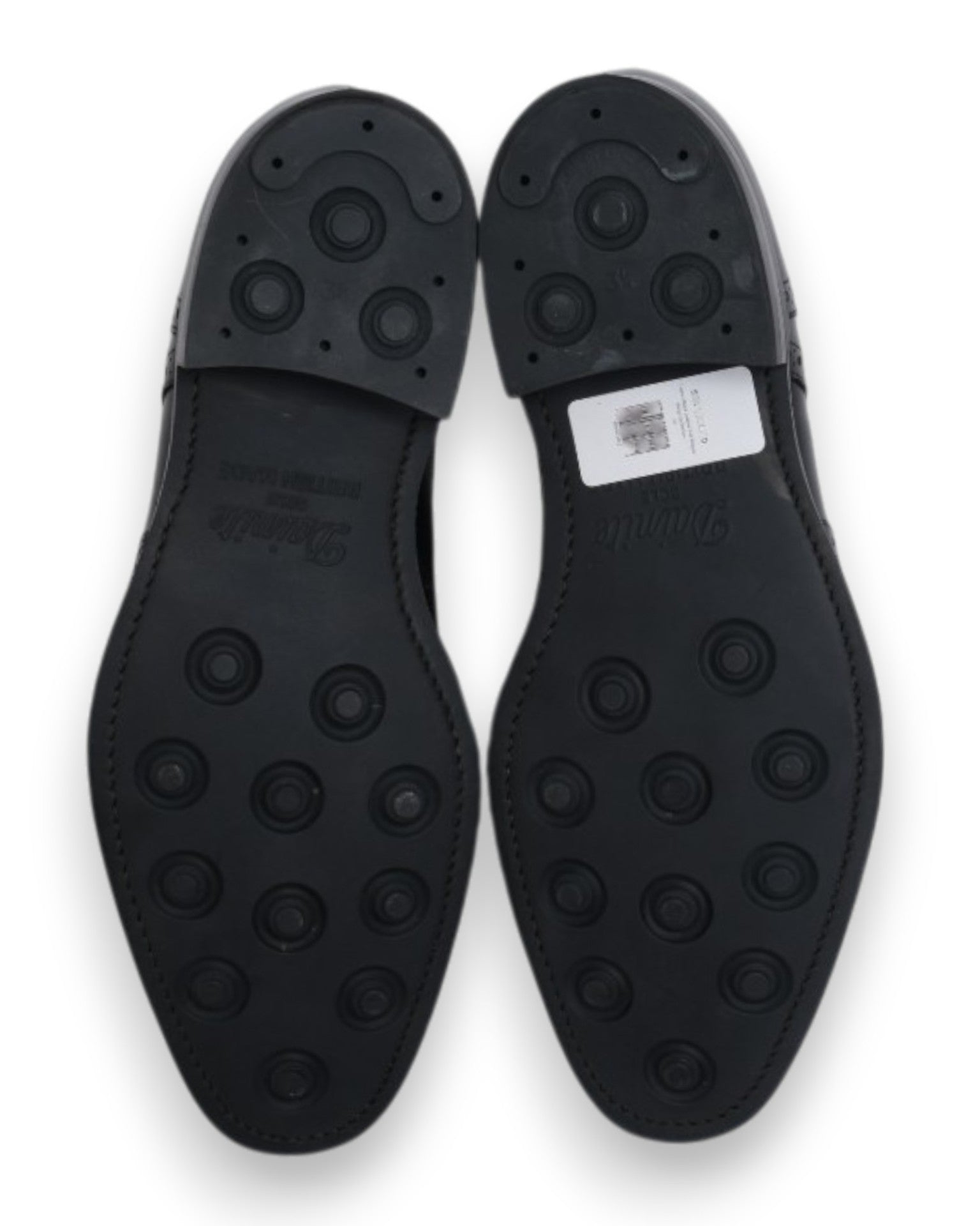 Black Leather Full Brogue Wing-Tip Derby