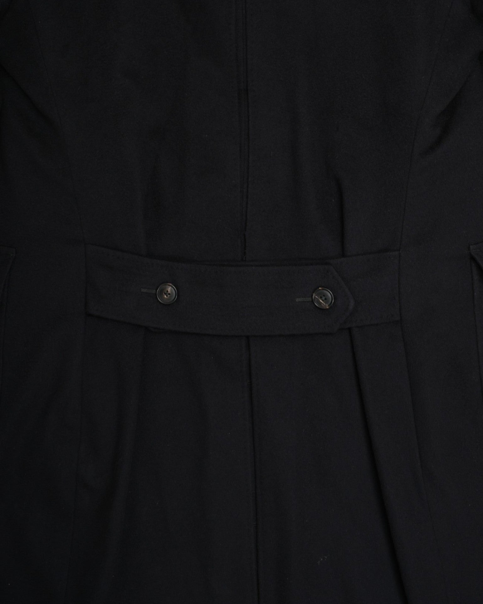 Black Wool & Cashmere Polo Coat