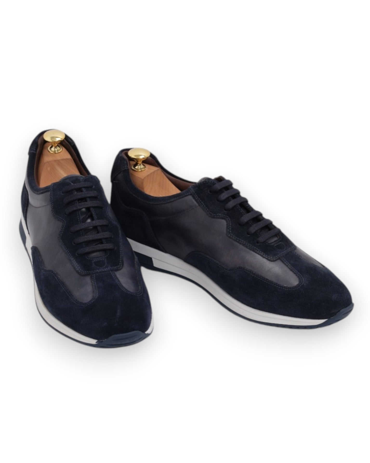 Navy Leather GAT Sneakers