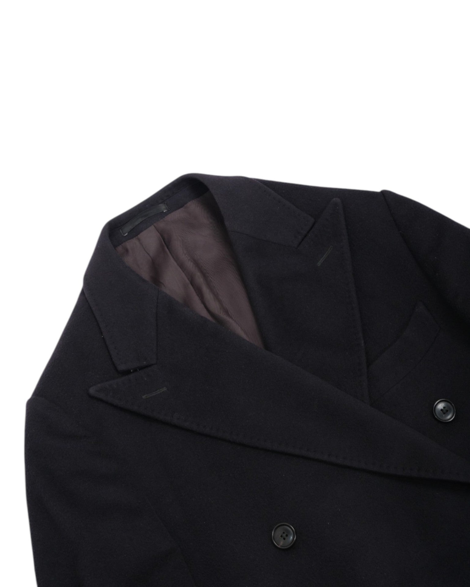 Black Wool & Cashmere Polo Coat