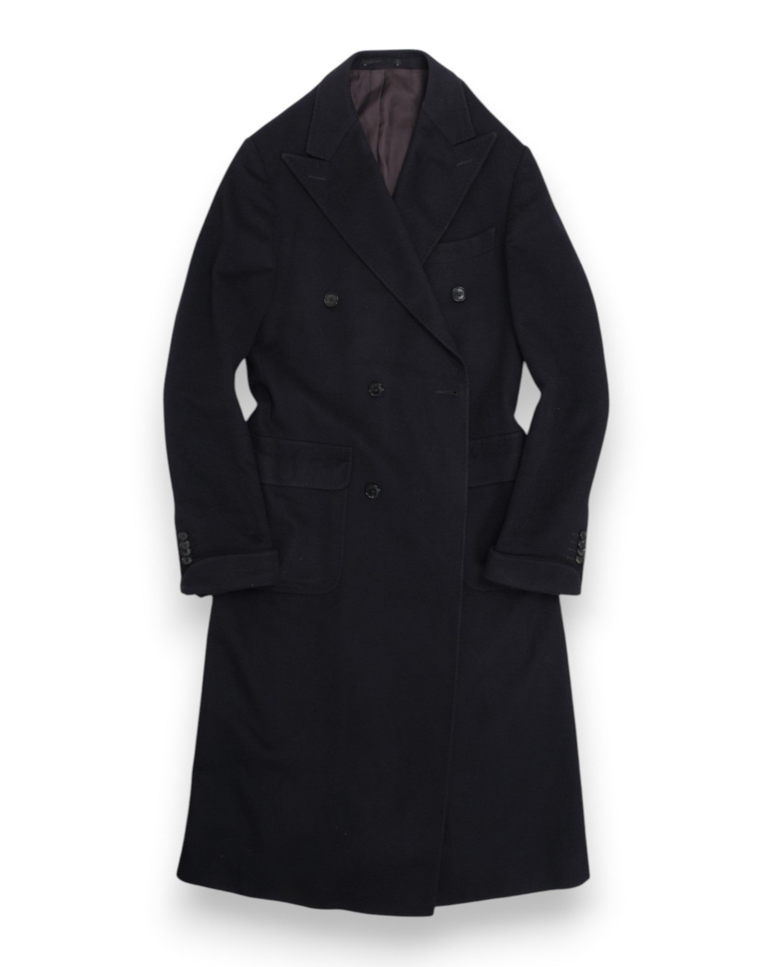 Black Wool Polo Coat