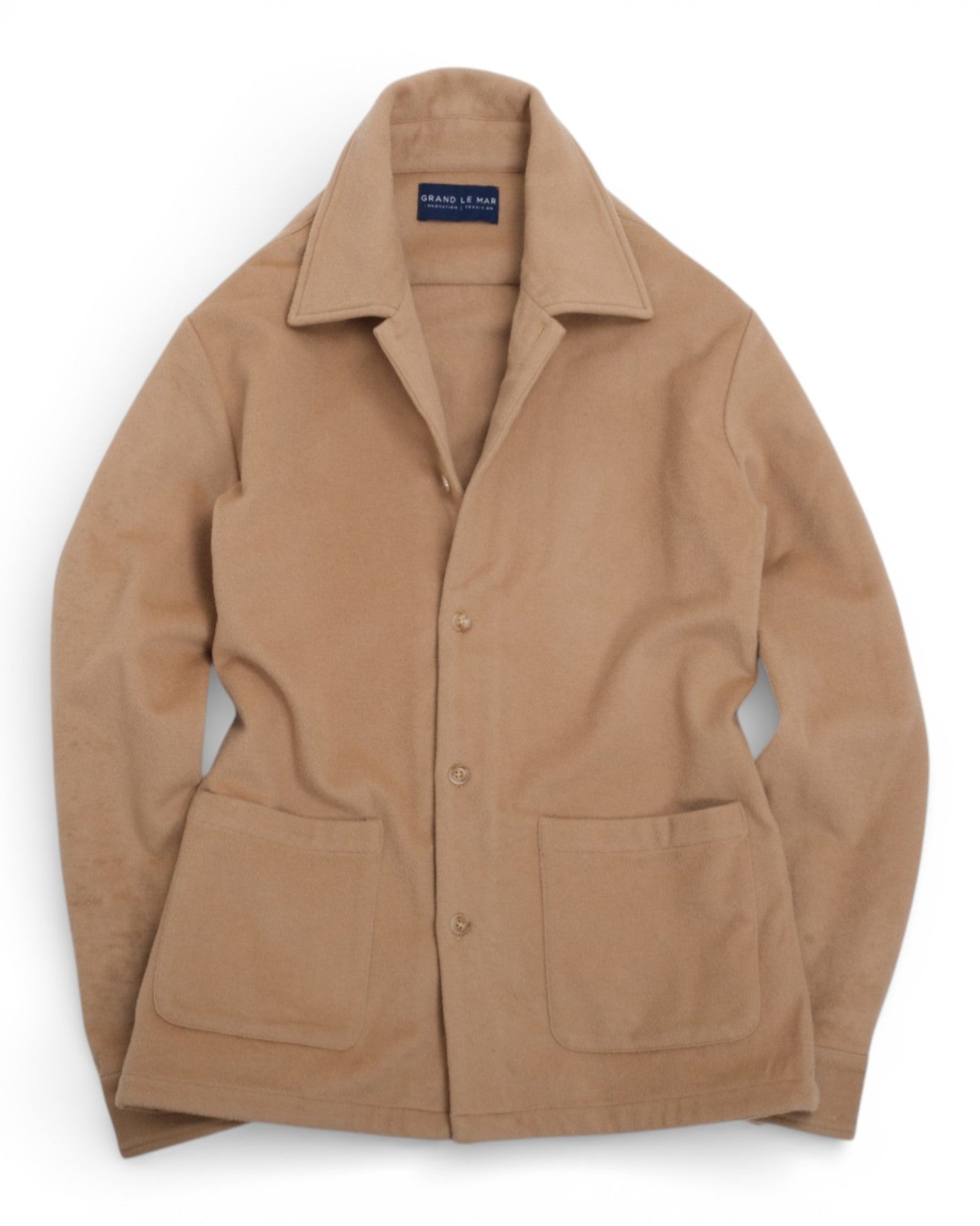Camel Wool Cashmere Overshirt