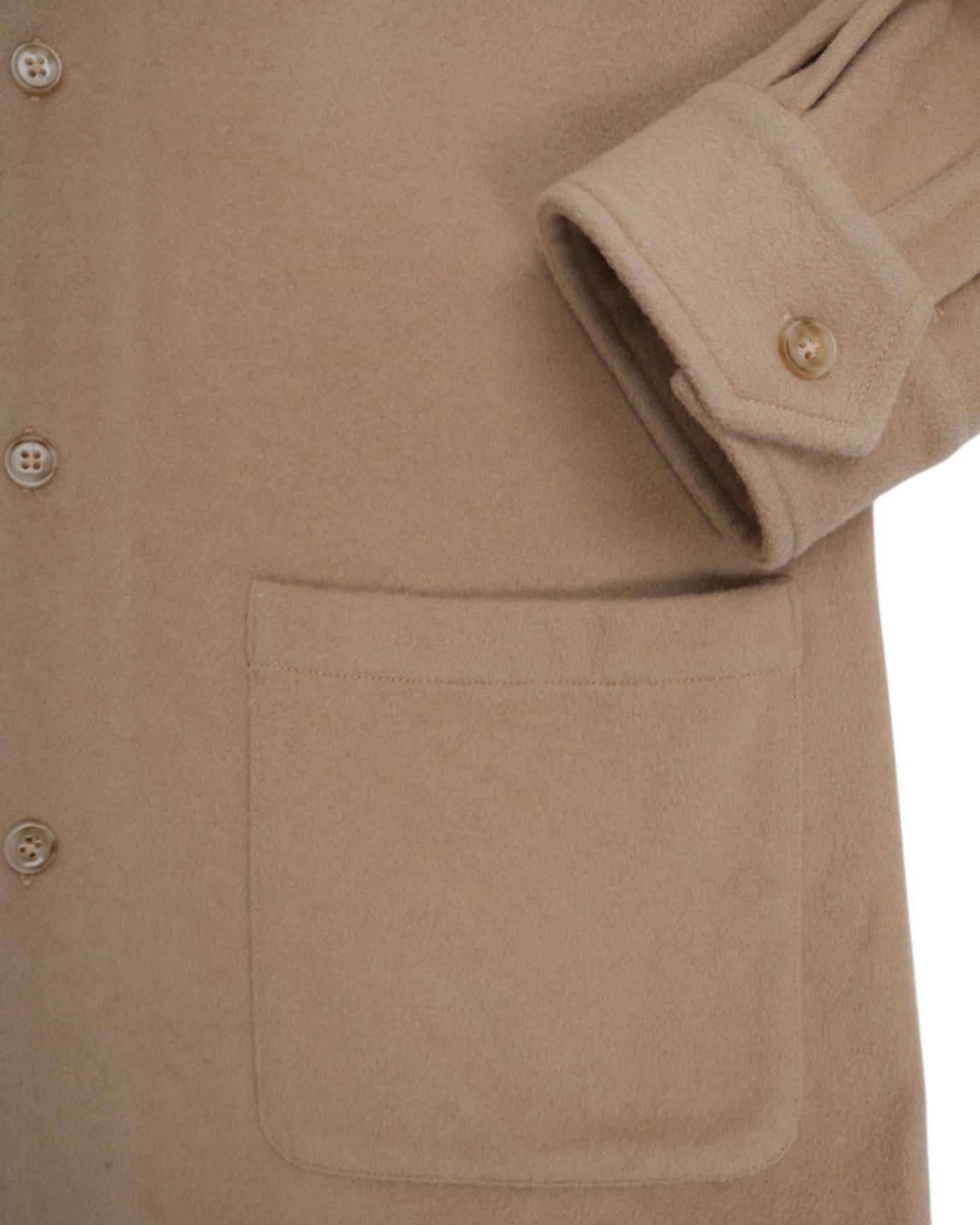 Camel Wool Cashmere Overshirt