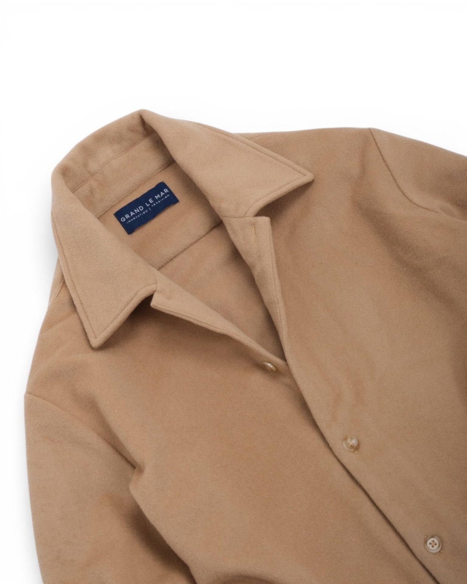 Camel Wool Cashmere Overshirt