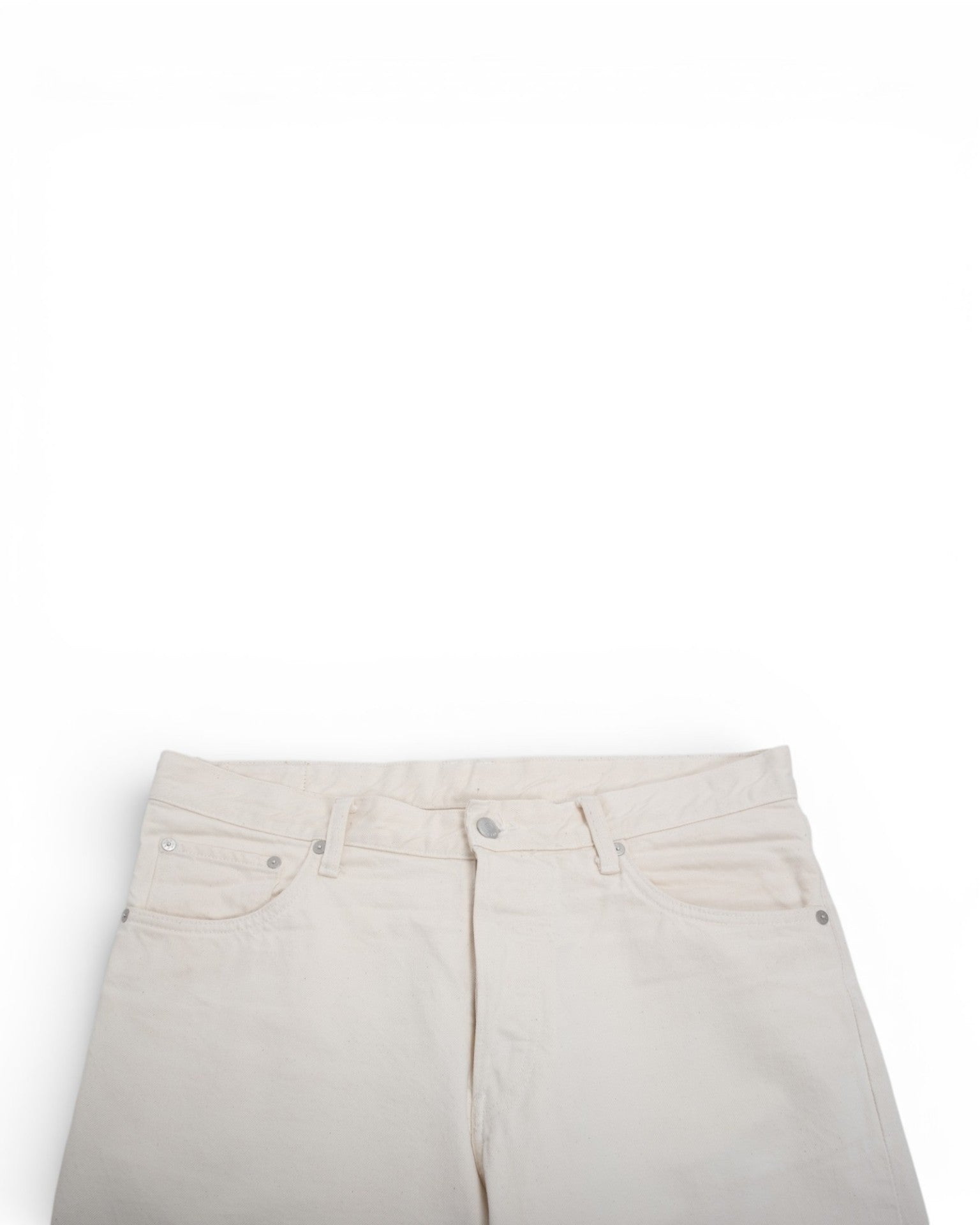 Ecru High Rise 5-Pocket Jeans