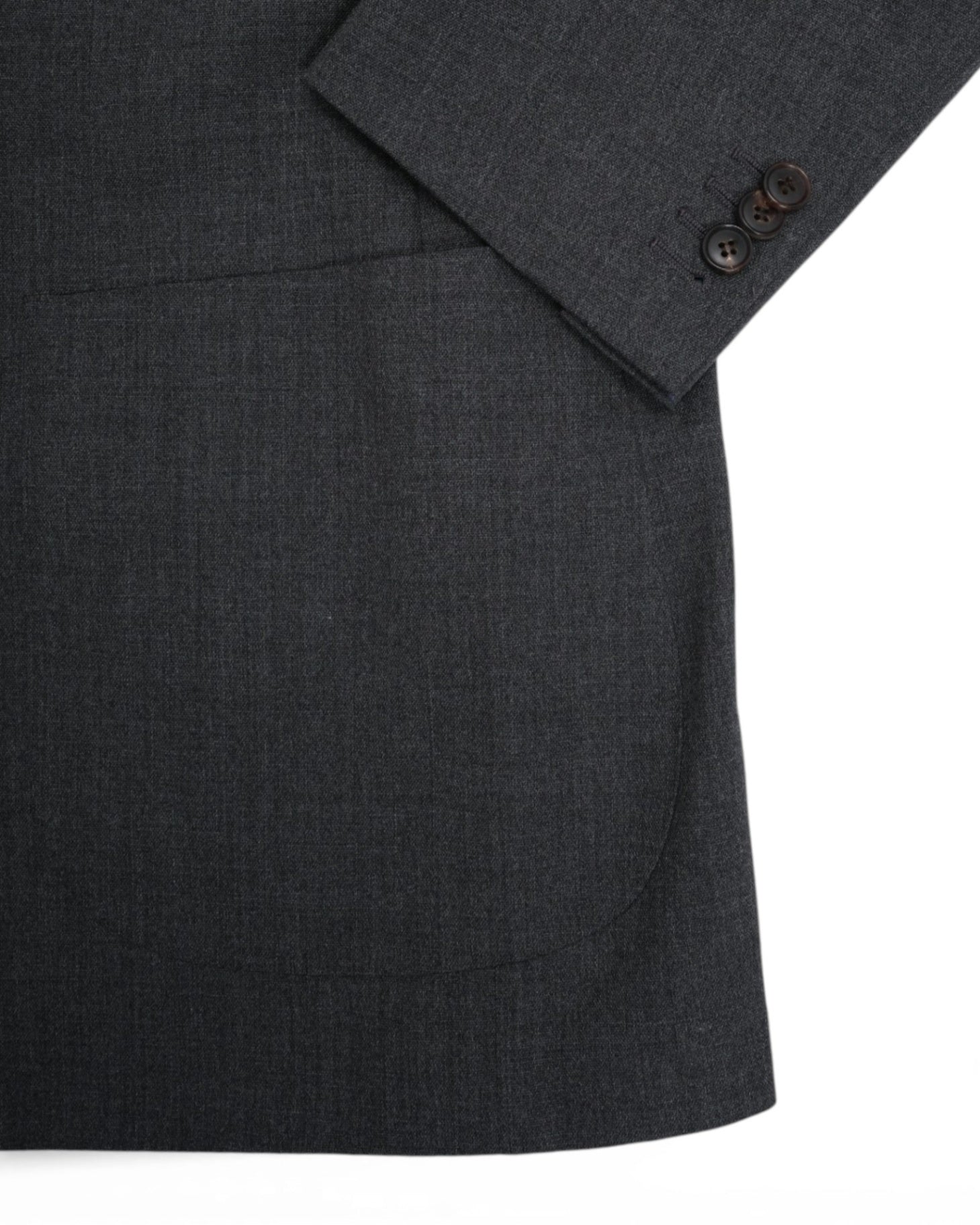 Grey Unlined DB. Wool Suit