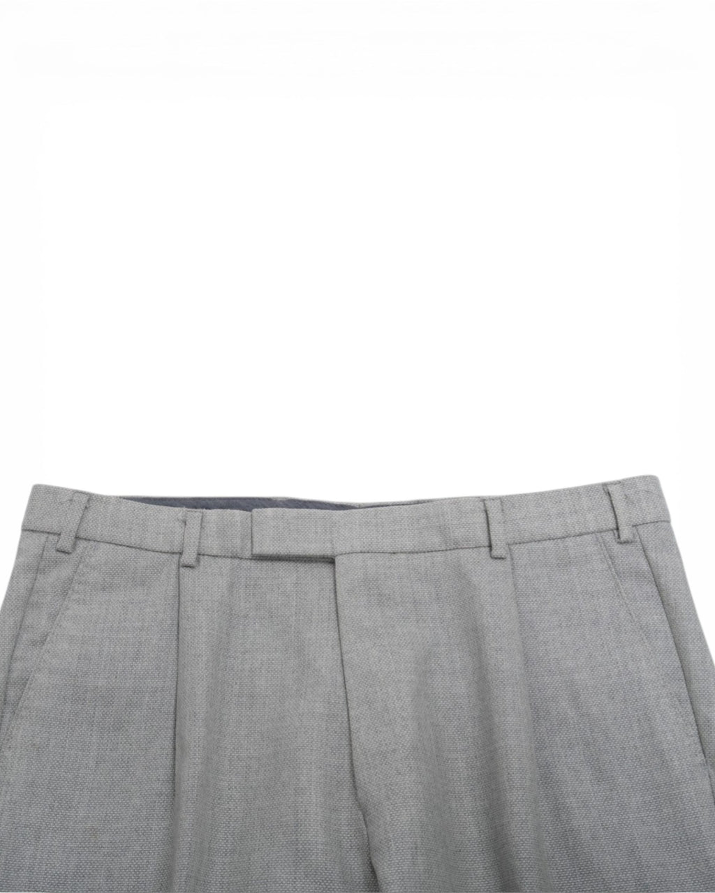 Textured Pleated Wool Trousers