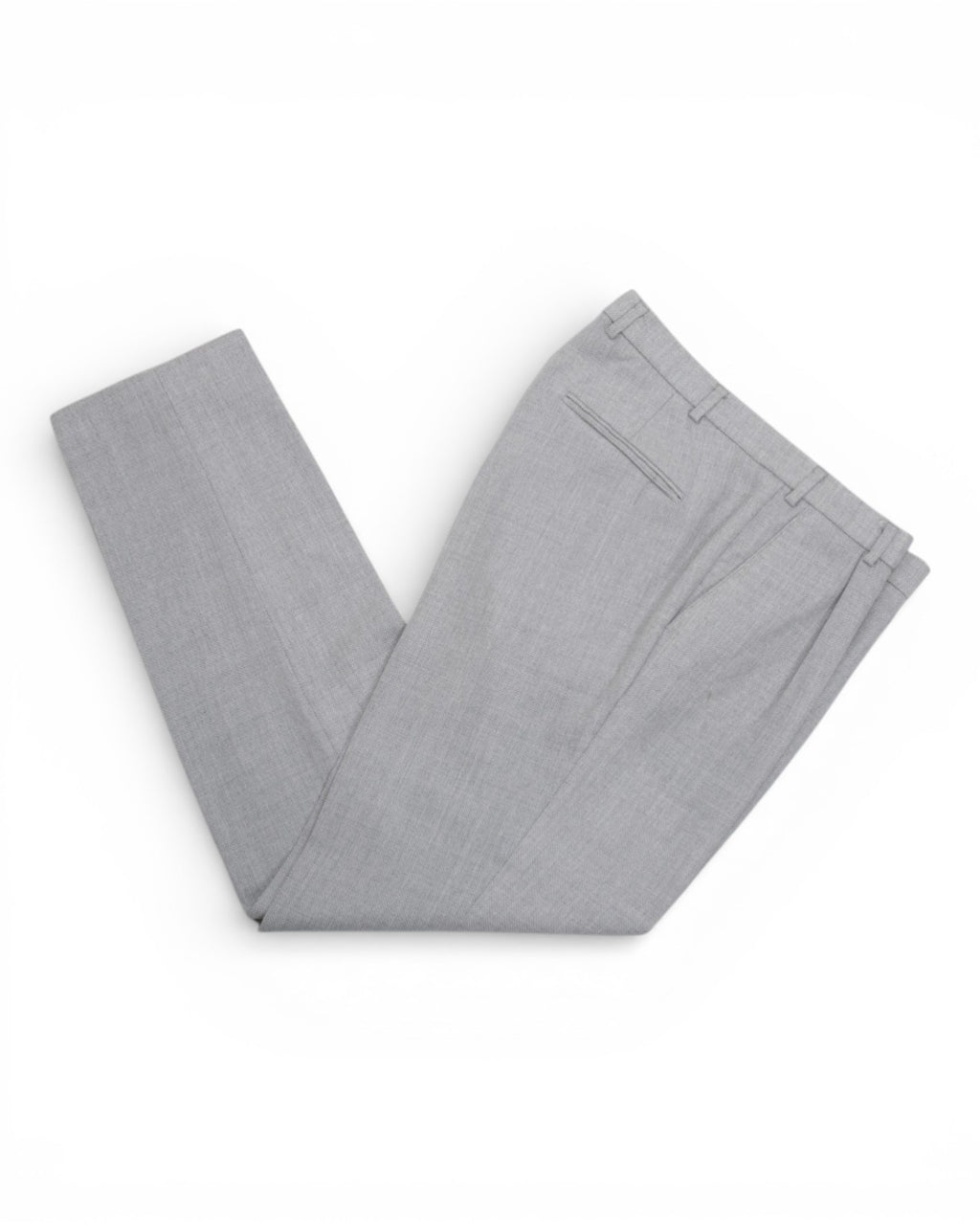 Textured Pleated Wool Trousers