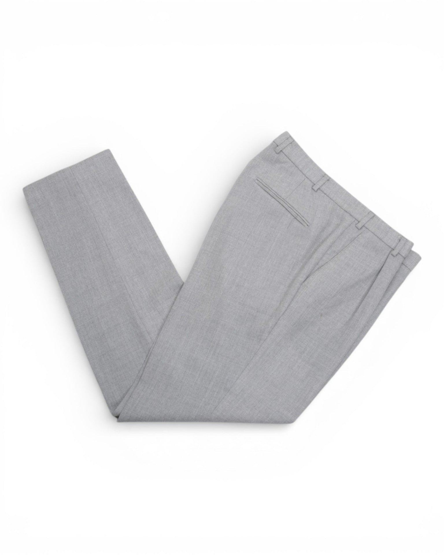 Textured Pleated Wool Trousers