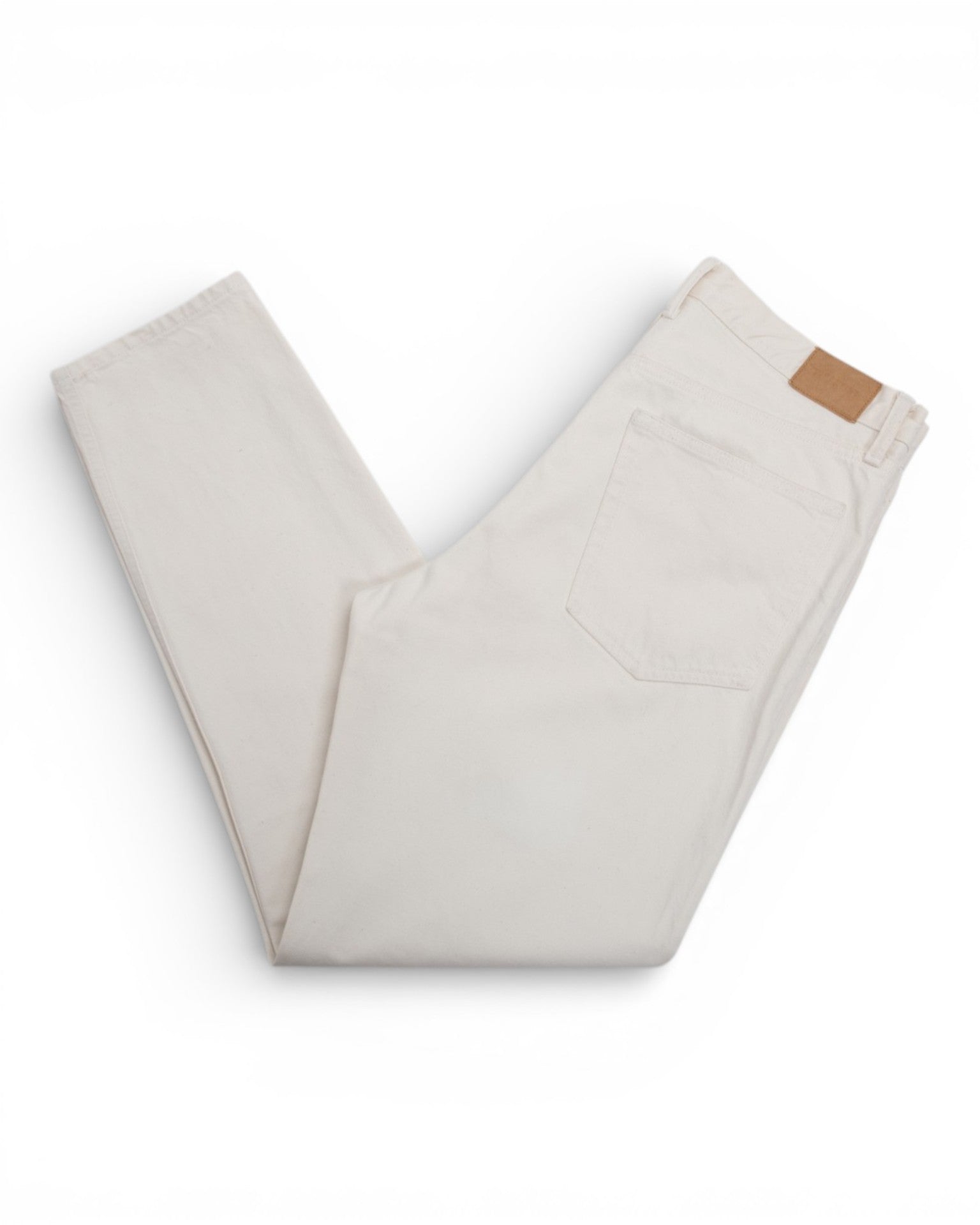 Ecru High Rise 5-Pocket Jeans