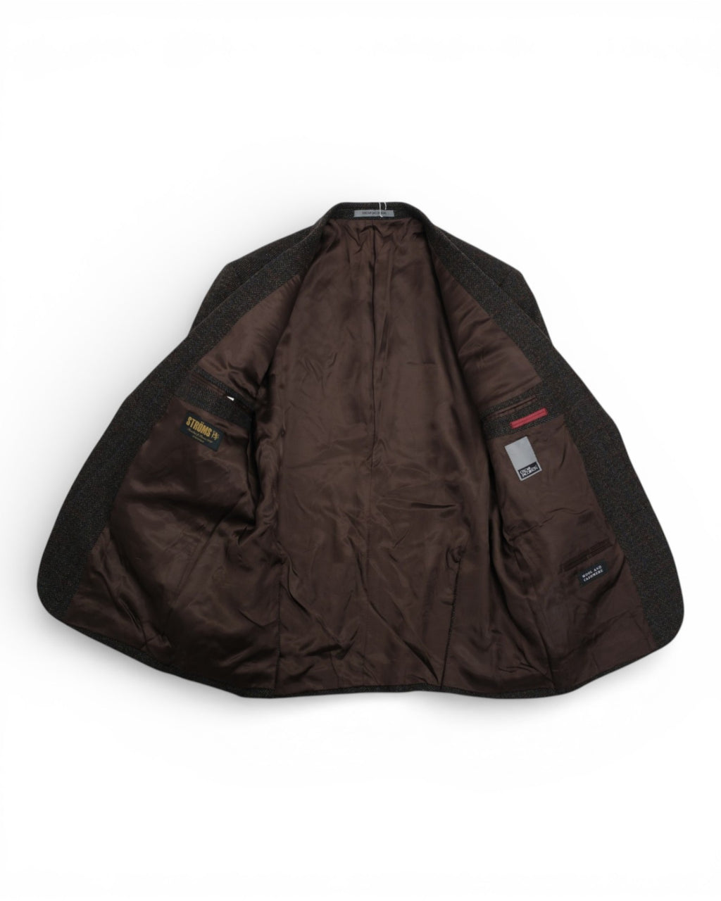 Brown Checked Herringbone Sports Jacket