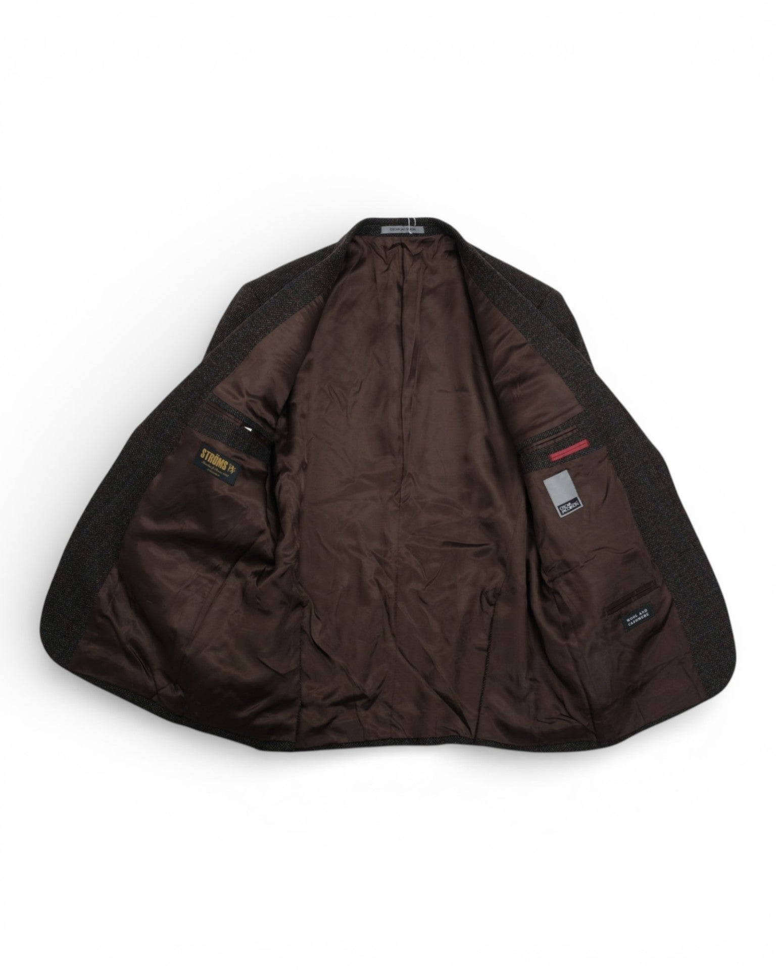 Brown Checked Herringbone Sports Jacket