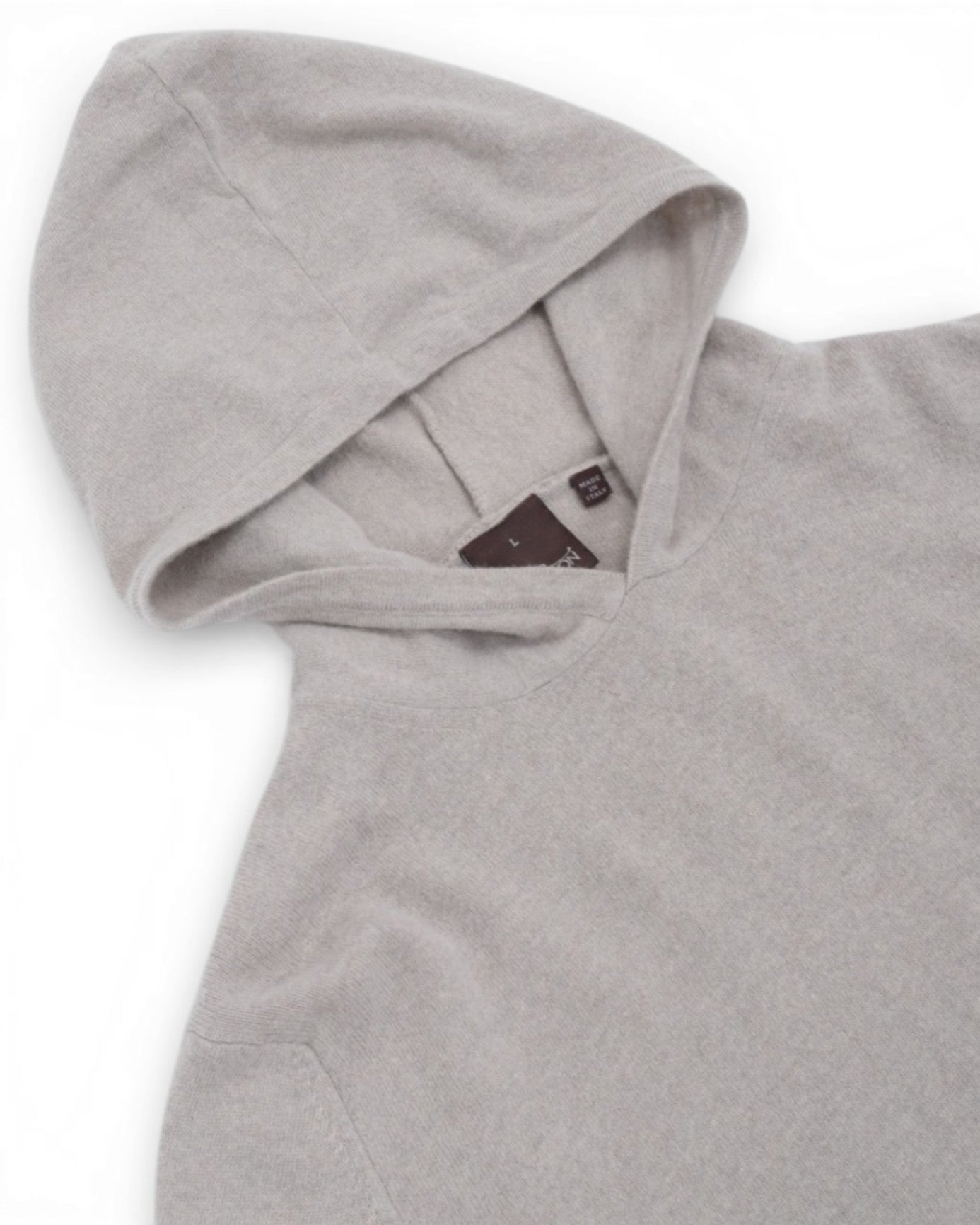 Beige Wool & Cashmere Blend Hoodie