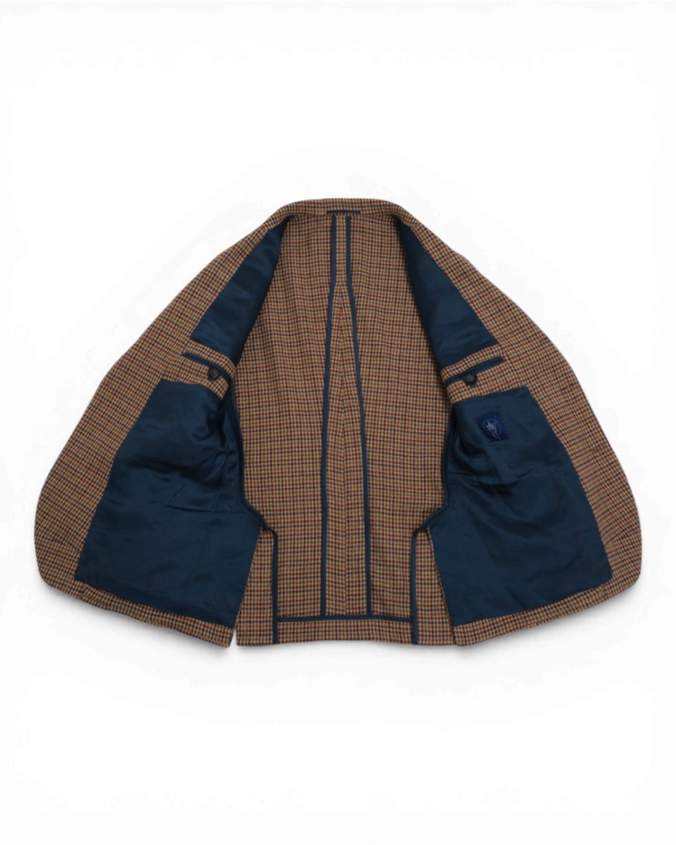 Multicolored Houndstooth Wool Sports Jacket