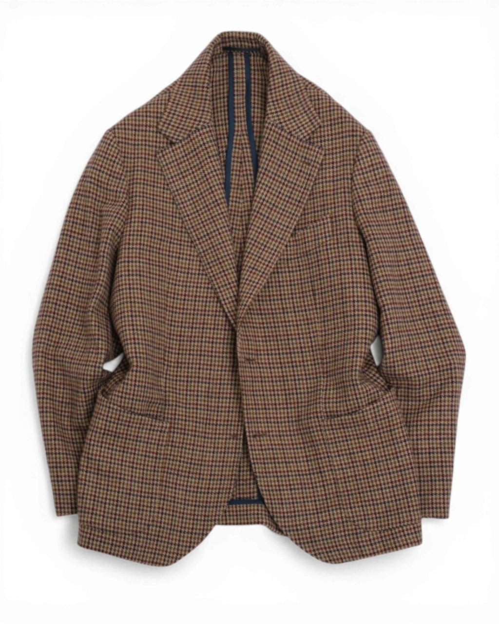 Multicolored Houndstooth Wool Sports Jacket