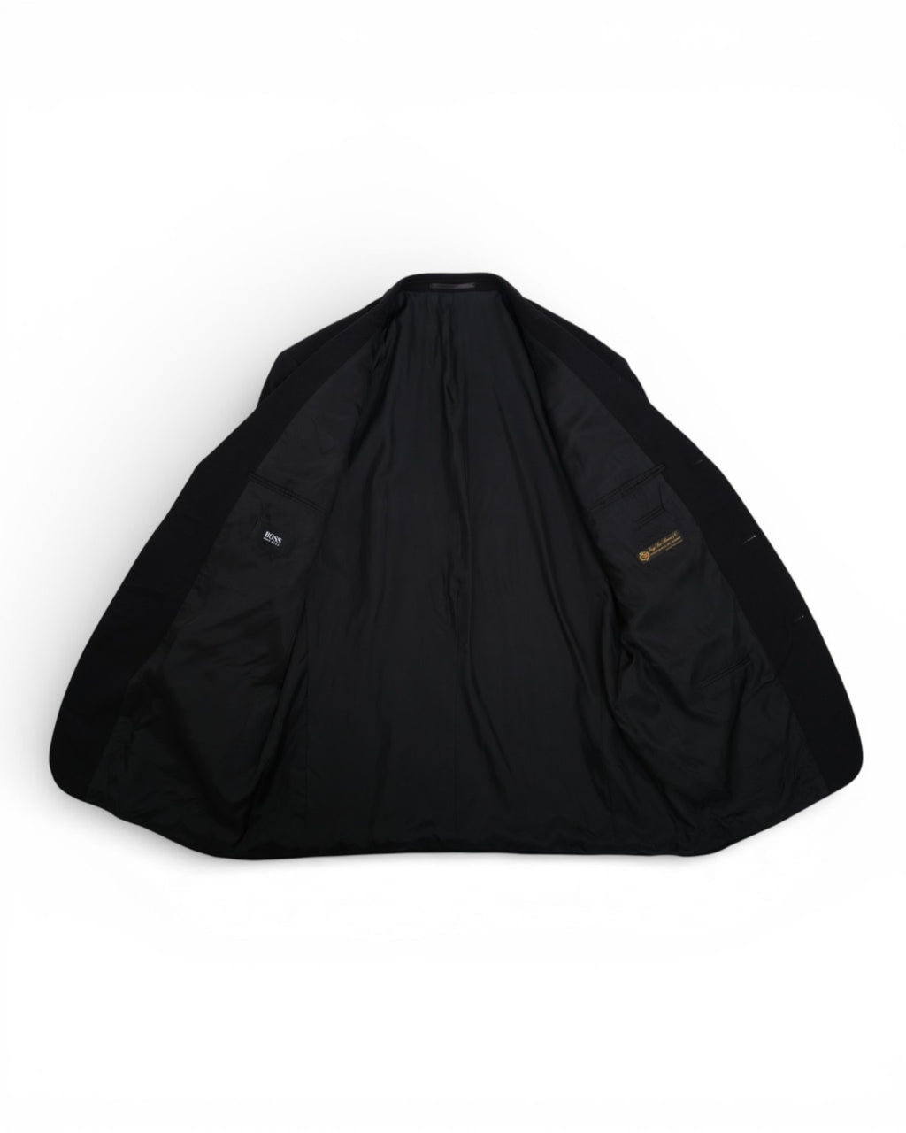 Black Worsted Wool Cashmere Sports Jacket