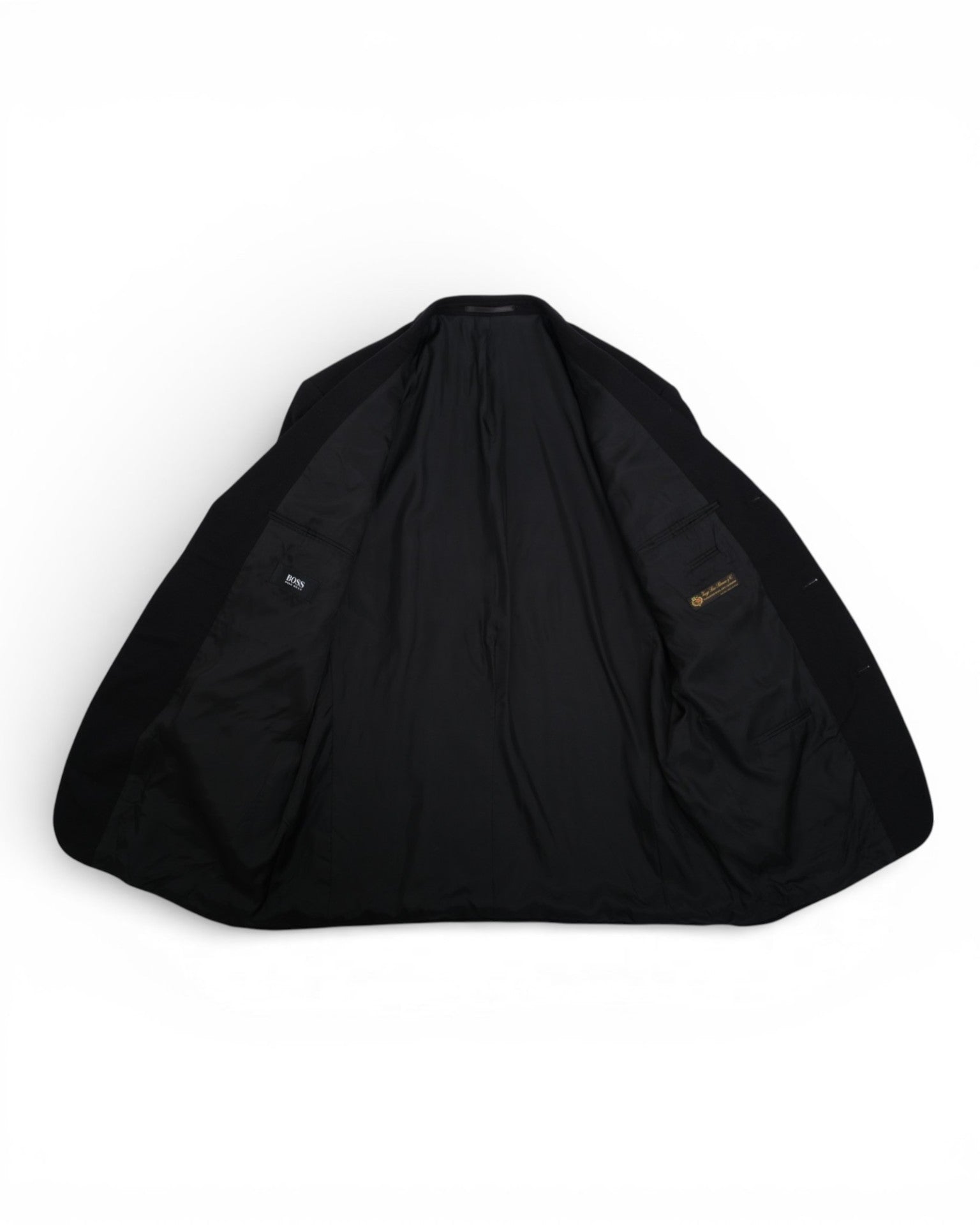 Black Worsted Wool Cashmere Sports Jacket