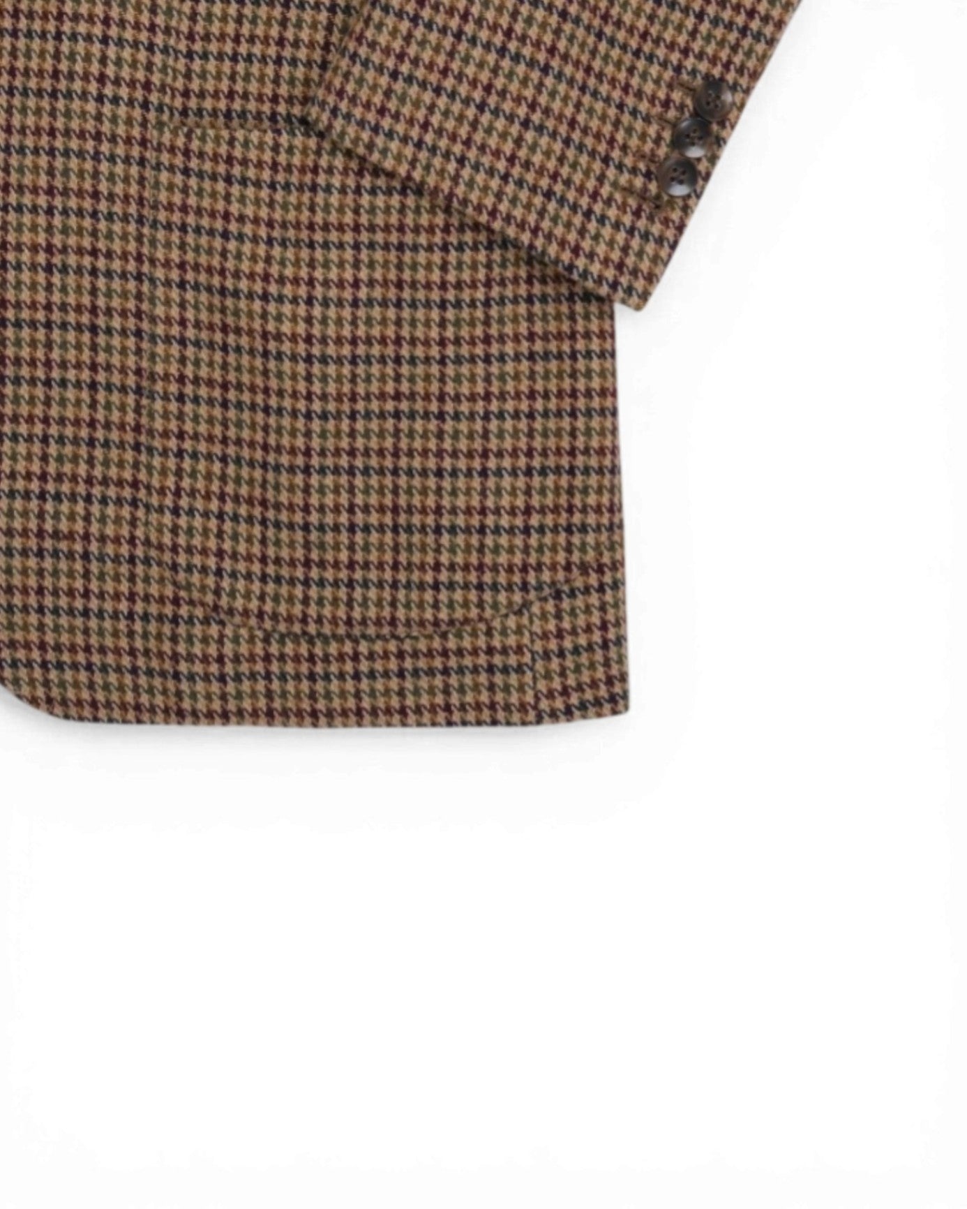 Multicolored Houndstooth Wool Sports Jacket
