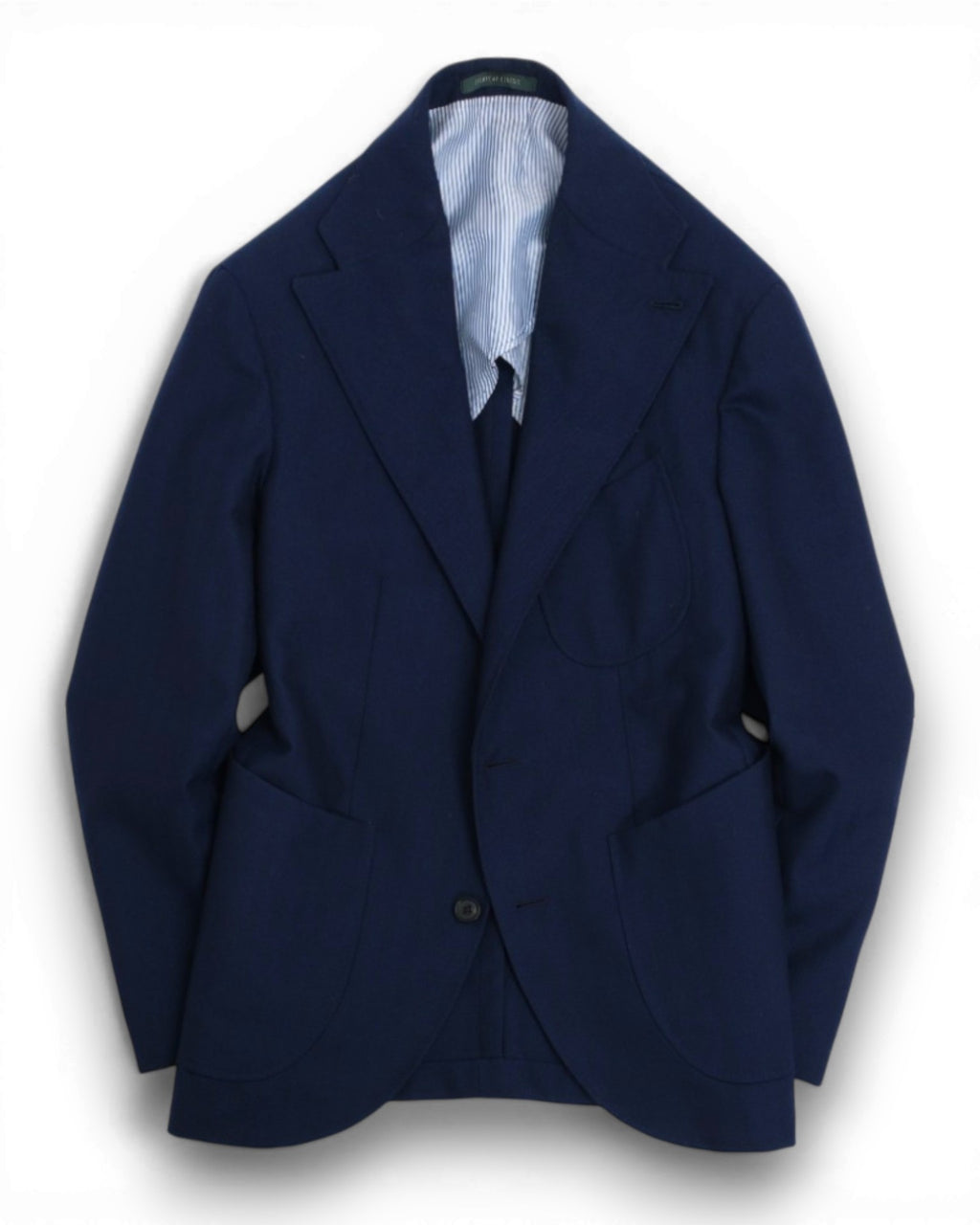 Navy Herringbone Flannel Suit