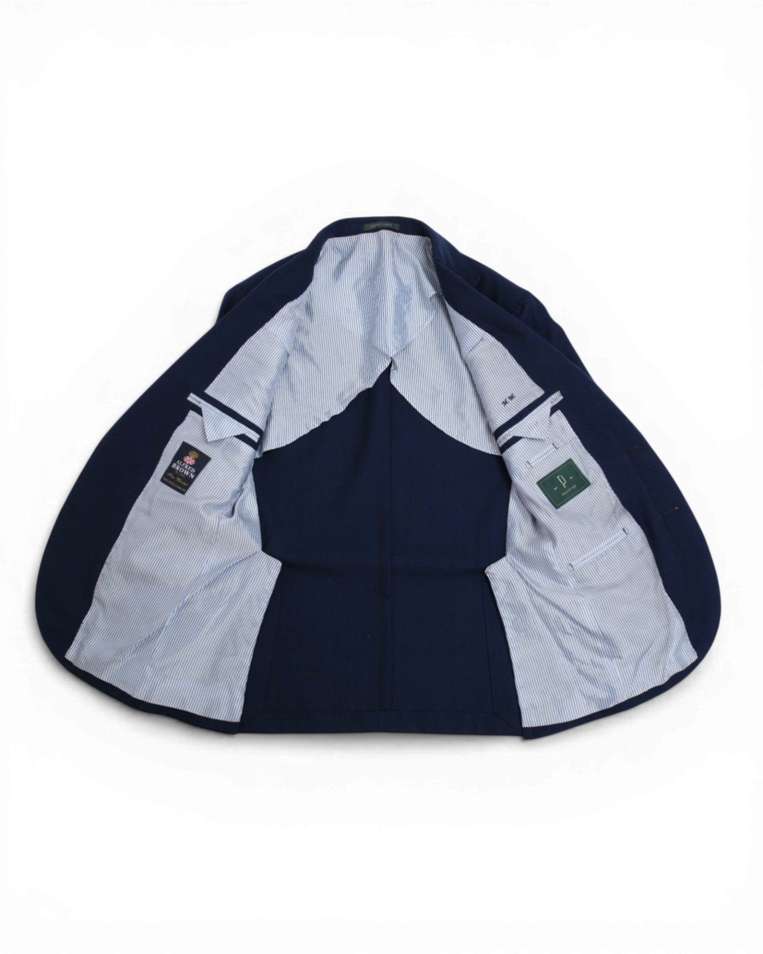 Navy Herringbone Flannel Suit