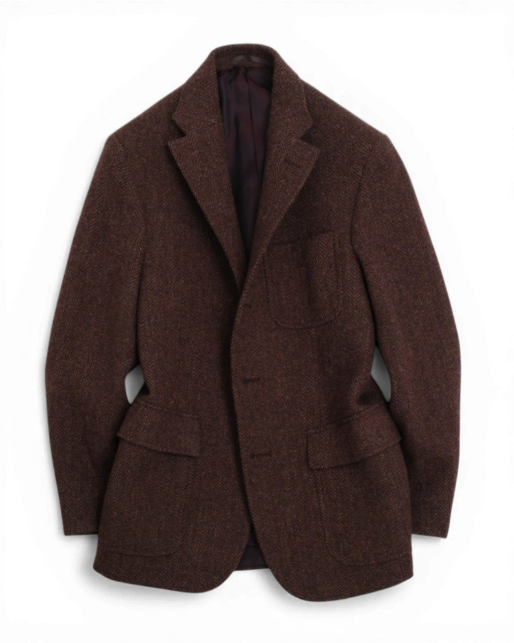 Brown Herringbone Tweed Sports Jacket