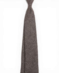 Brown/Beige Cashmere/Virgin Wool Herringbone Tie