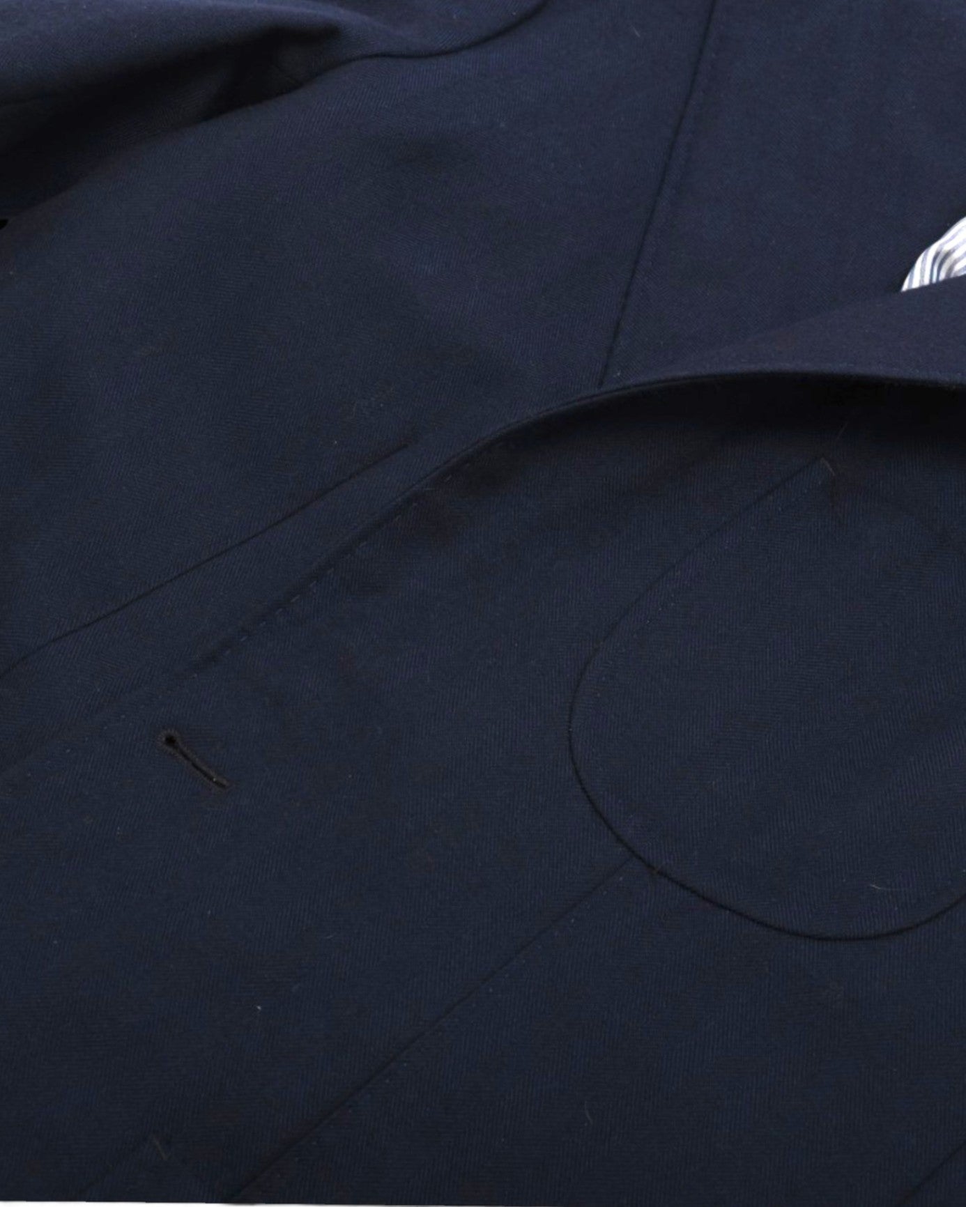 Navy Herringbone Flannel Suit