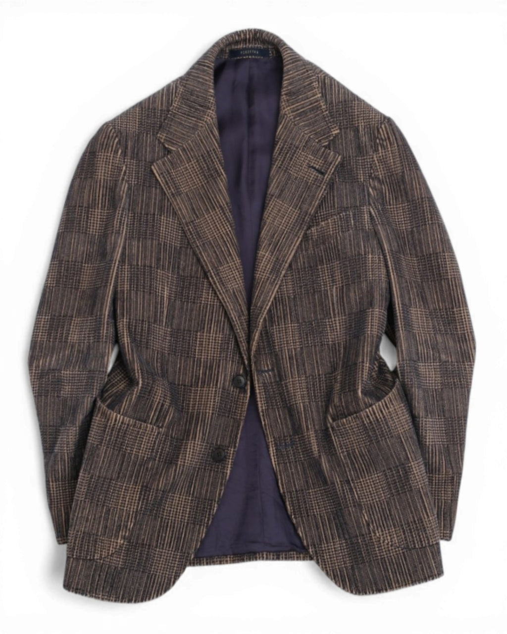 Navy/Beige Cotton Cord Sports Jacket