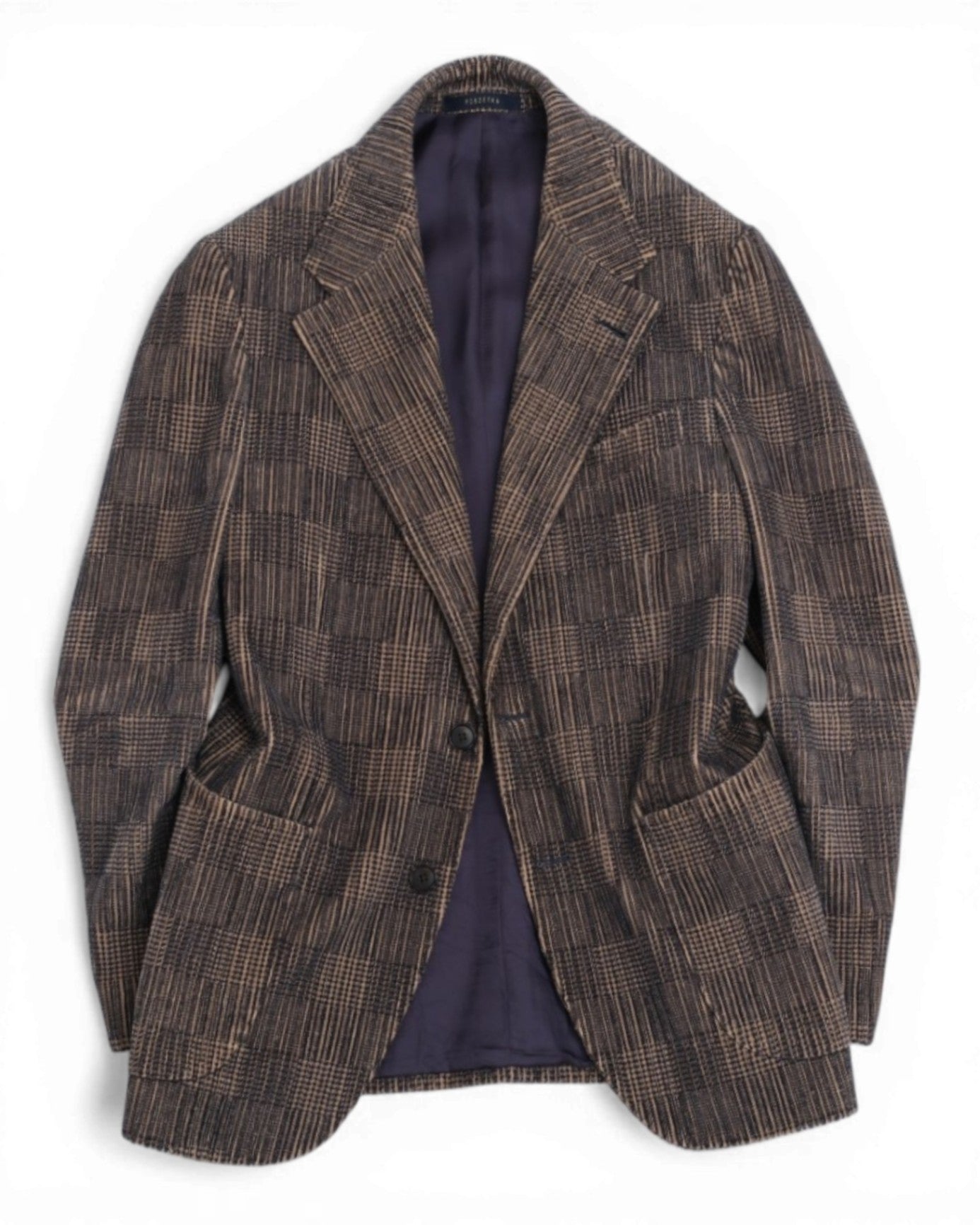 Navy/Beige Cotton Cord Sports Jacket