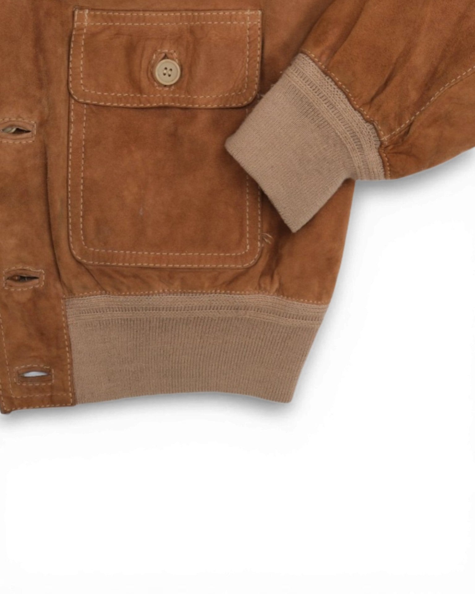 Cinnamon Suede Flight Jacket