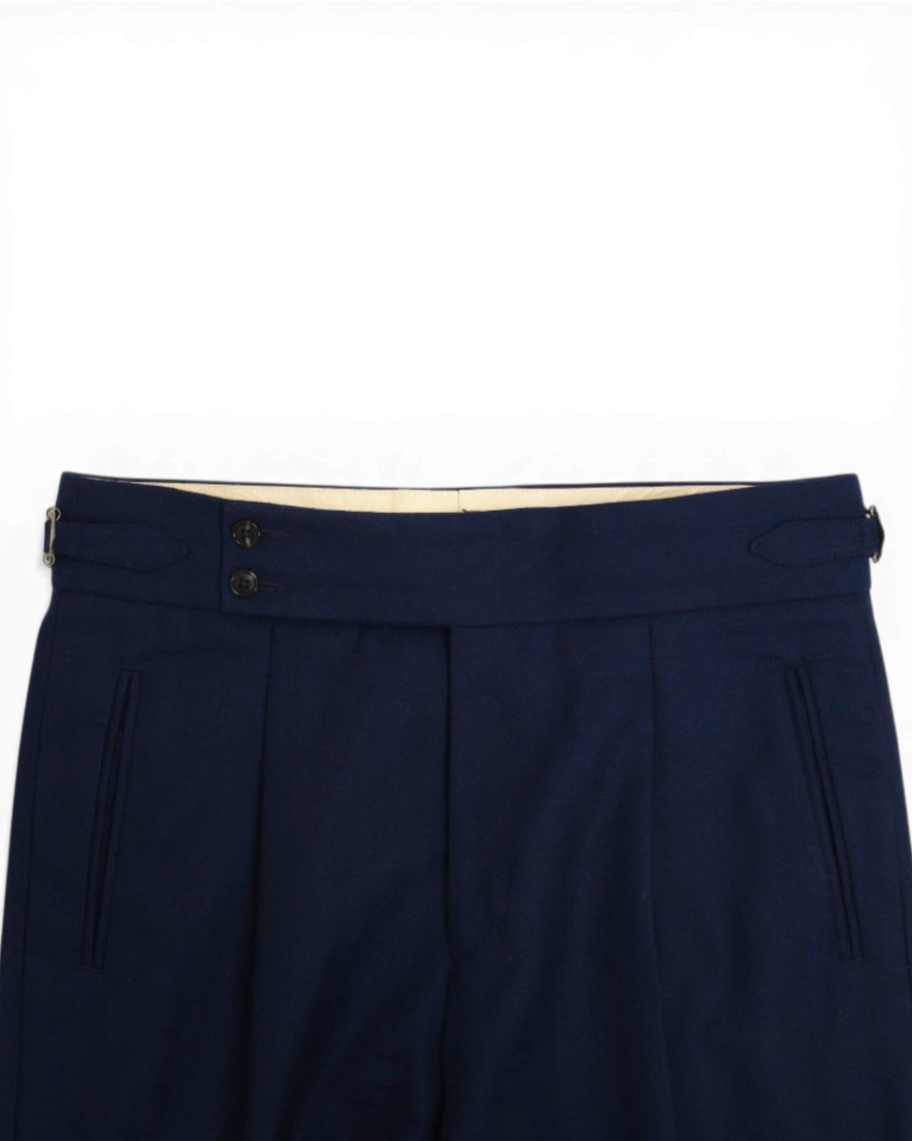 Navy Herringbone Flannel Suit