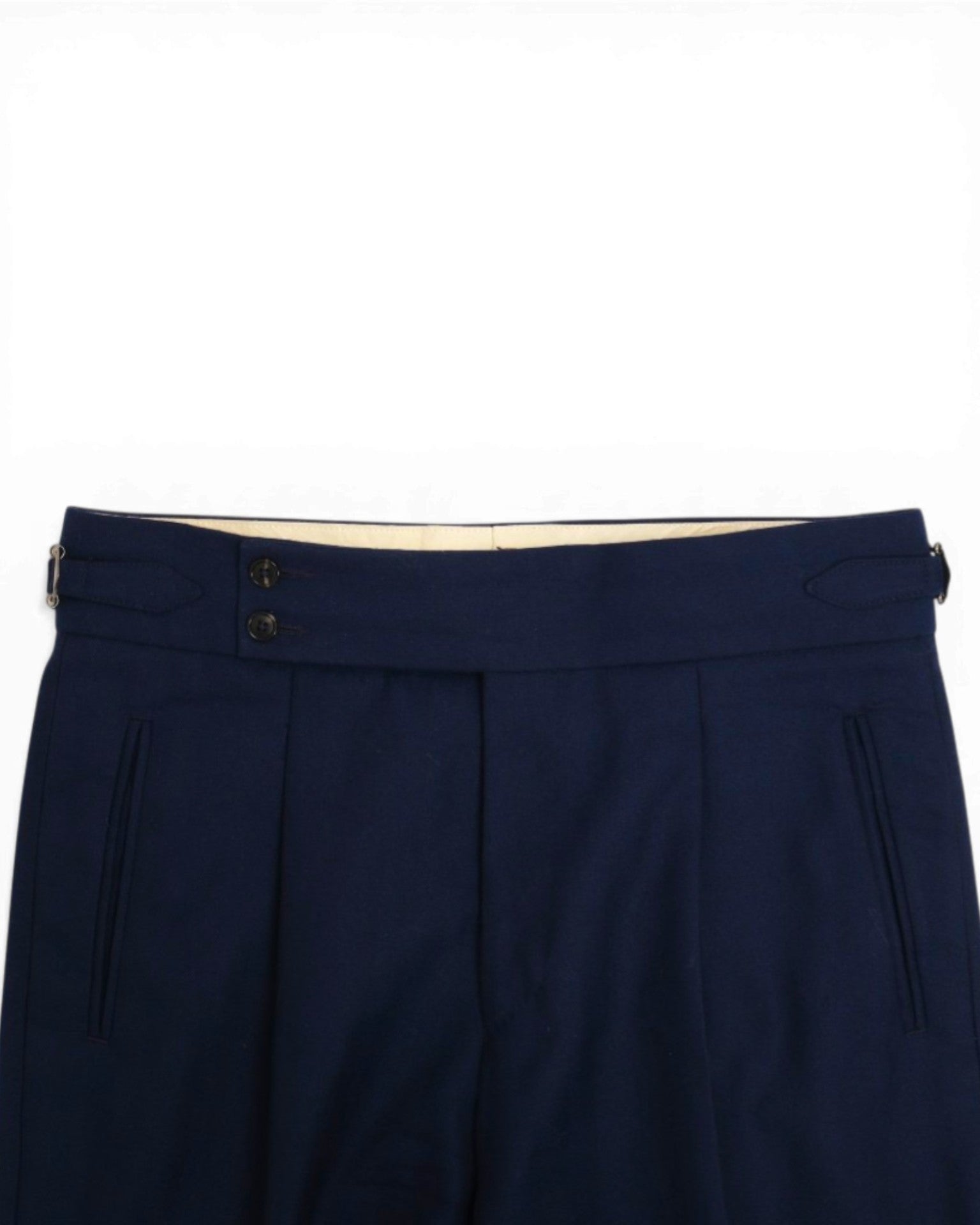 Navy Herringbone Flannel Suit