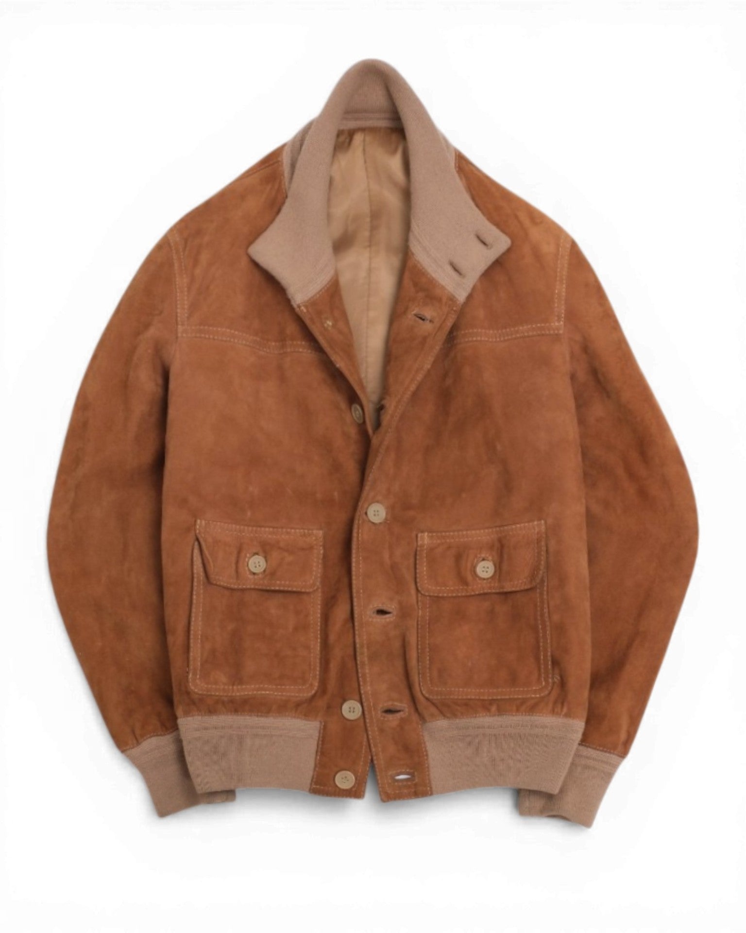 Cinnamon Suede Flight Jacket