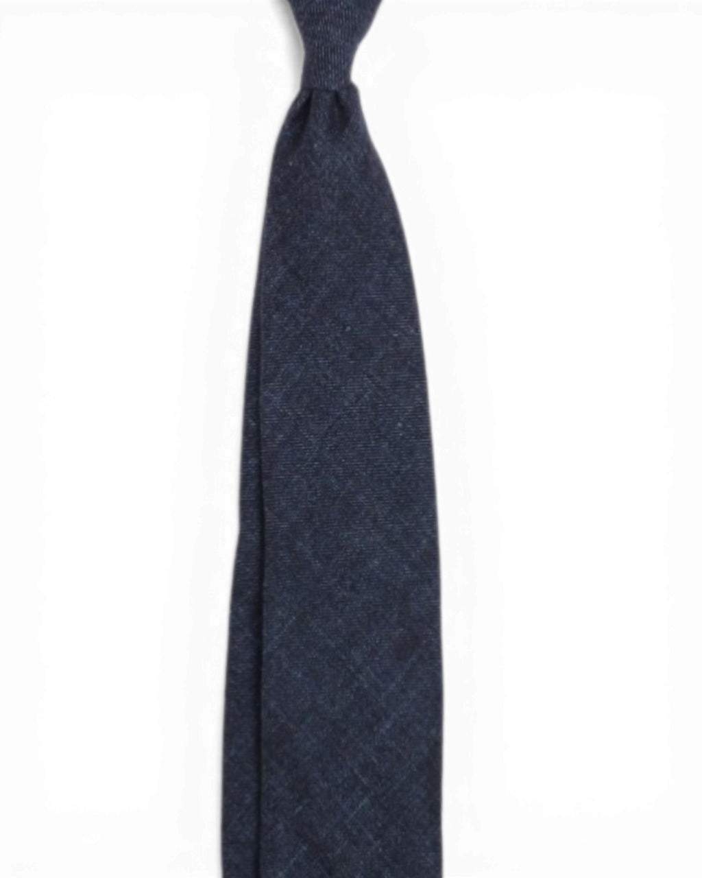 Navy Wool/Silk/Linen/Cashmere Tie