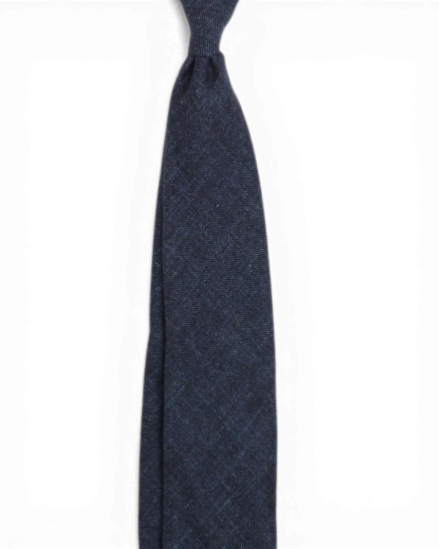 Navy Wool/Silk/Linen/Cashmere Tie