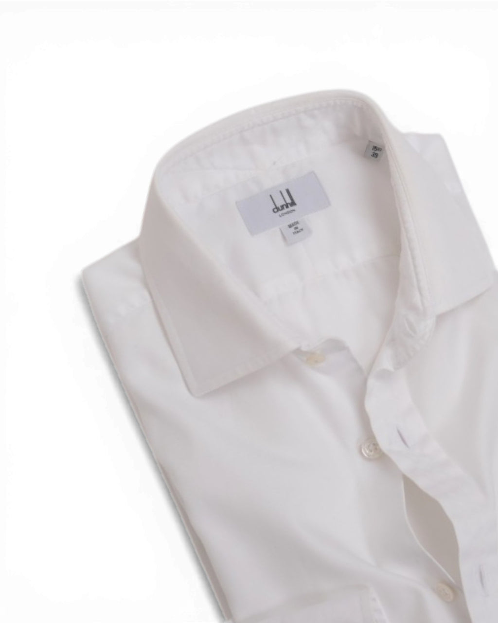 White Spread Collar Poplin Shirt