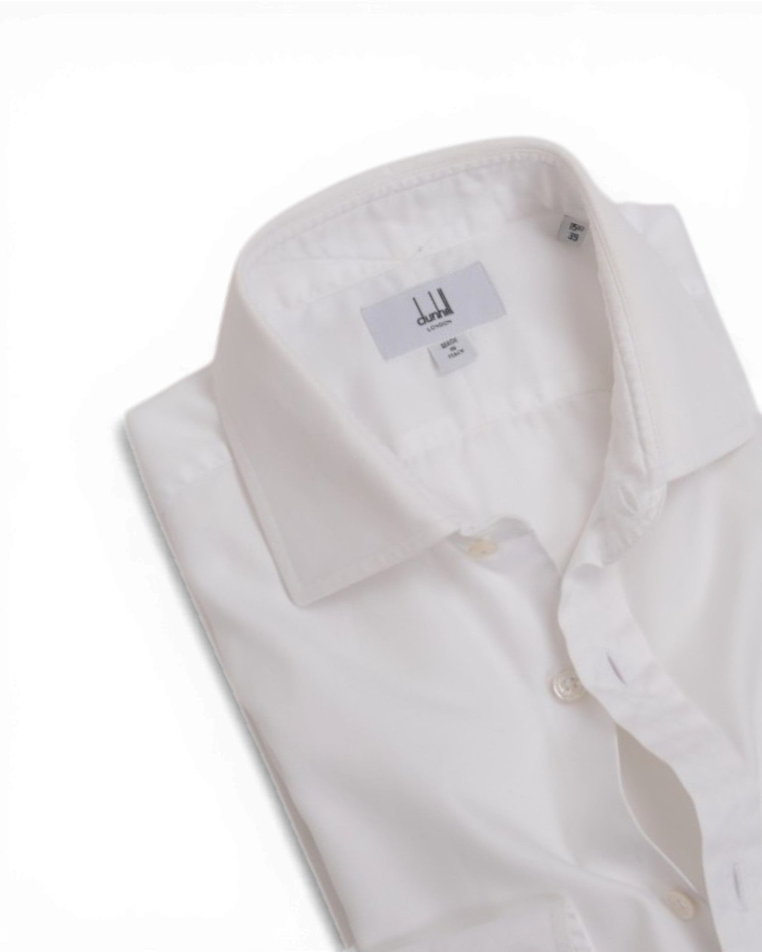 White Spread Collar Poplin Shirt