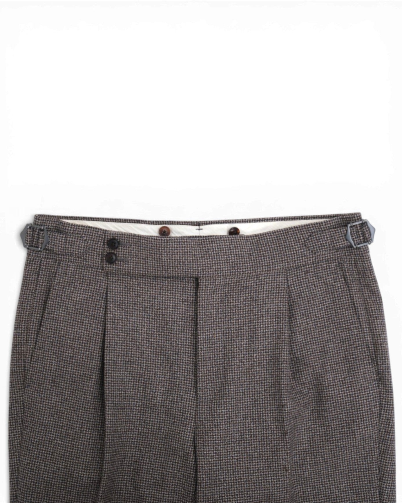 Brown/Beige/Navy Puppytooth Flannel 3-Piece Suit