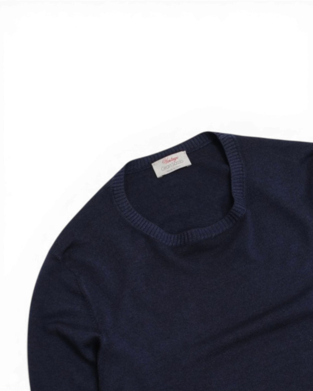 Navy Virgin Wool Crewneck
