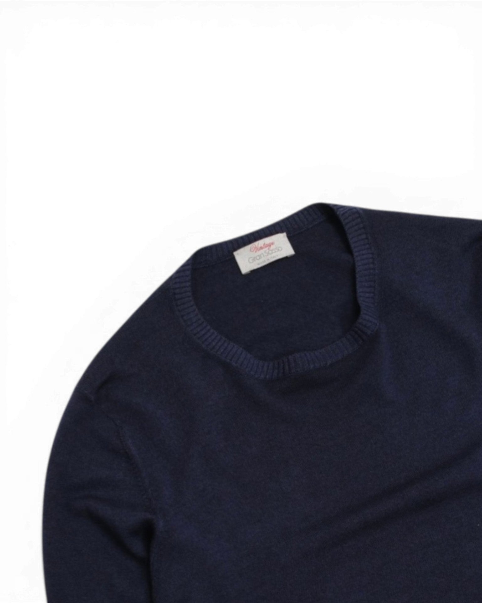 Navy Virgin Wool Crewneck