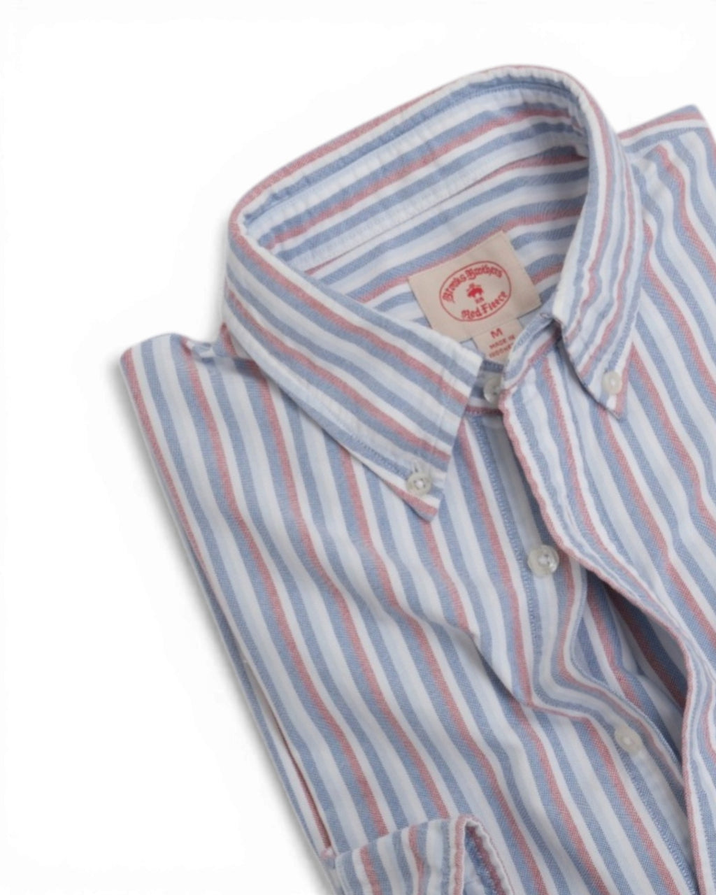 White/Blue/Pale Striped Red OCBD. Shirt