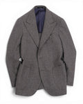 Brown/Beige/Navy Puppytooth Flannel 3-Piece Suit